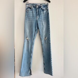 Zara Light Blue Straight Leg Jeans